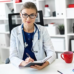 Nurse taking notes