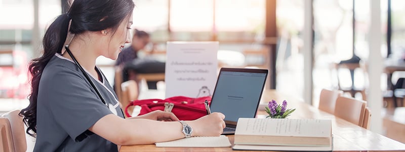 Nursing Student Studying