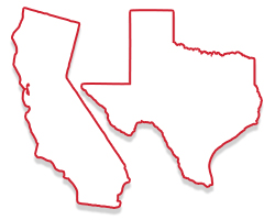 Texas California