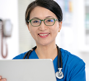 Nurse Holding Tablet