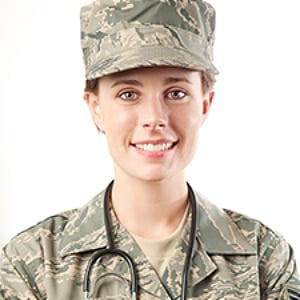 Nurse in Military Uniform