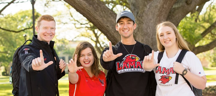 Group of Smiling Lamar Students